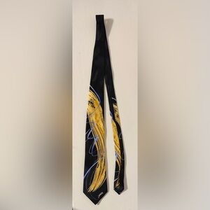 J. Garcia Black and Gold Silk Tie